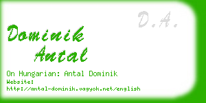 dominik antal business card